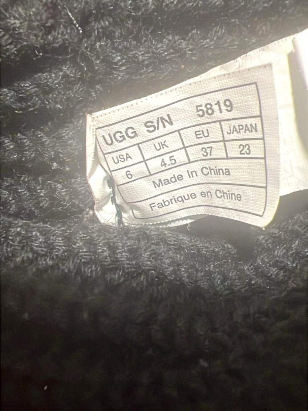 Poshmark Listing: UGG Classic Cardy Knit Boots – Black – Women’s 6 - Picture 6 of 6
